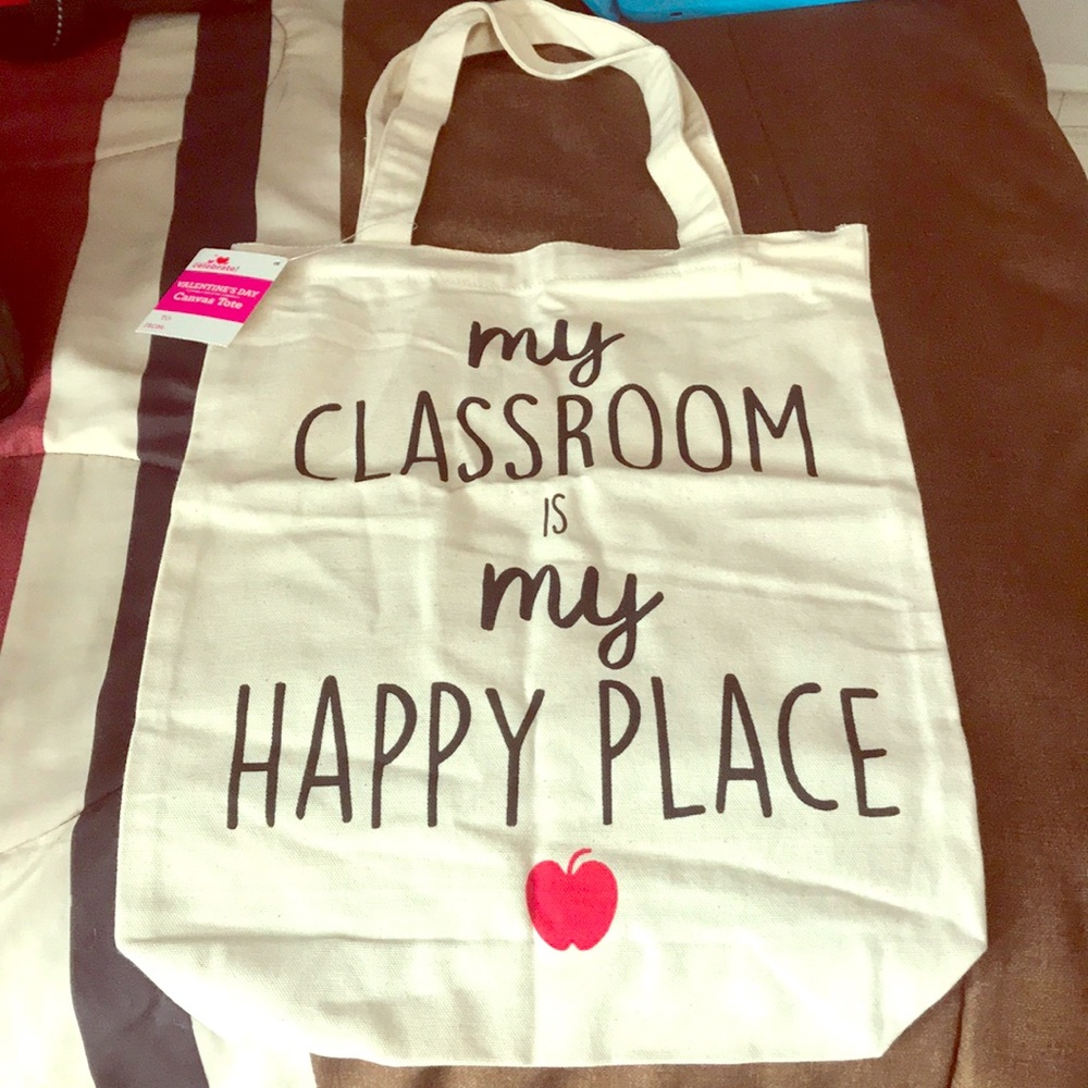 Teacher Canvas Tote Bag 🍎